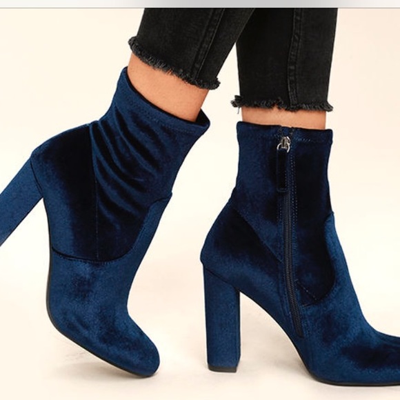 Steve Madden Shoes - Blue Velvet Boots